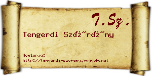 Tengerdi Szörény névjegykártya